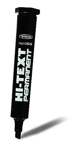 Hİ-TEXT 830PCS PERMANENT MARKÖR KOLİ KALEMİ KESİK UÇ SİYAH - 1