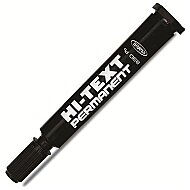 Hİ-TEXT 830PCS PERMANENT MARKÖR KOLİ KALEMİ KESİK UÇ SİYAH - Hİ-TEXT