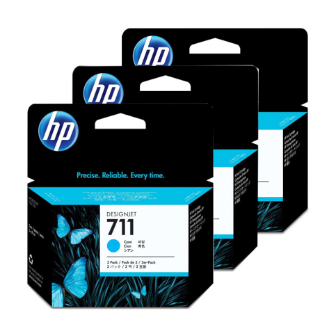 Hp Cz134A 711 Mavi Mürekkep Kartuş 29ml 3lü Paket (T120 T520 T520) - 1