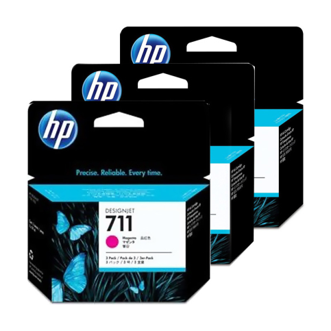 Hp Cz135A 711 Kırmızı Mürekkep Kartuş 29ml 3lü Paket (T120 T520 T520) - 1