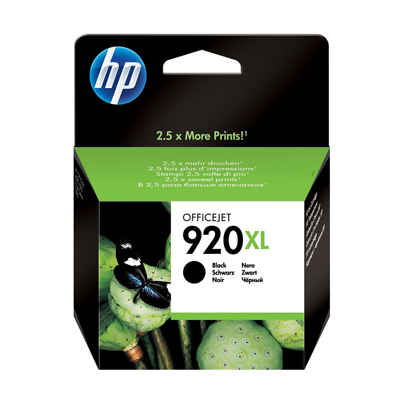 HP CD975AE 920XL SİYAH MÜREKKEP KARTUŞ 1200 SAYFA YÜKSEK KAPASİTE (4500 J4580 J4660)