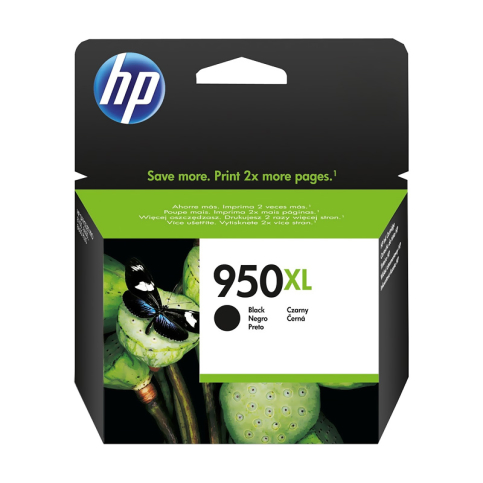 HP CN045AE 950XL SİYAH MÜREKKEP KARTUŞ 2300 SAYFA YÜKSEK KAPASİTE (PRO251DW PRO276DW PRO8100-8620) - 1