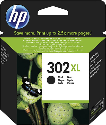 HP F6U68AE 302XL SİYAH MÜREKKEP KARTUŞ 480 SAYFA (1110 2130 3630) - 1