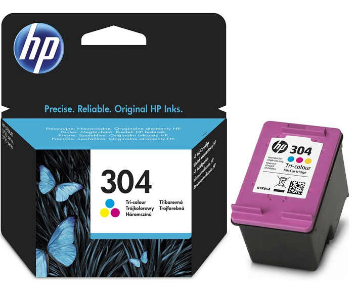 HP N9K05AE 304 3 RENK MÜREKKEP KARTUŞ 100 SAYFA (2620 3730 3720)