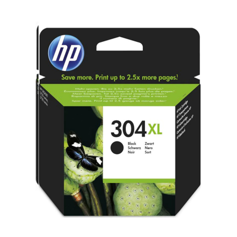 Hp N9K08Ae 304Xl Siyah Mürekkep Kartuş 300 Sayfa Yüksek Kapasite (2620 3730 3720) - 1