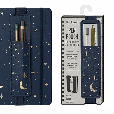 İF BOOKAROO DEFTER ÜSTÜ KALEM KILIFI AY VE YILDIZLAR (48405) - 1
