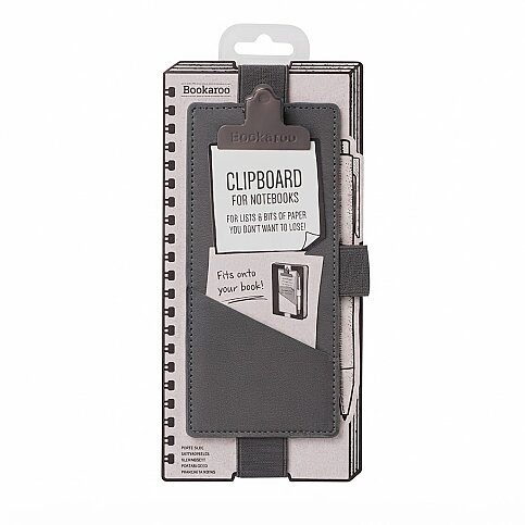 İF BOOKAROO DEFTER ÜSTÜ KLİPSLİ DÜZENLEYİCİ KILIF KOYU GRİ (43433) - 1