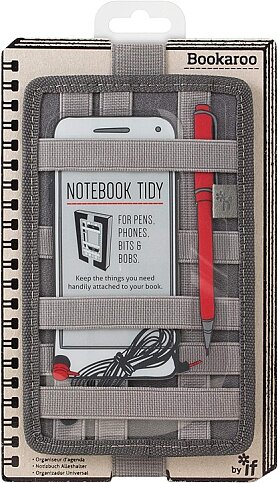 İF BOOKAROO DEFTER ÜSTÜ LASTİKLİ DÜZENLEYİCİ KILIF KOYU GRİ (40933) - 1