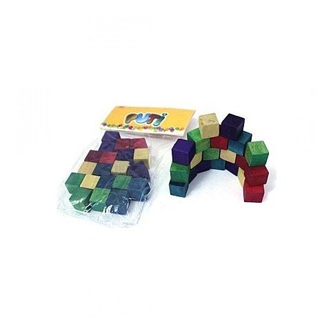 PUTİ 8870 AHŞAP KÜP RENKLİ 20Lİ - 1
