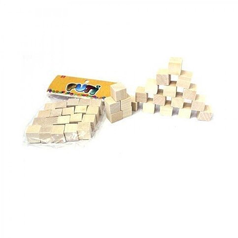 PUTİ 8887 NATUREL AHŞAP KÜP 20Lİ - 1
