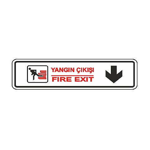 EKSTRAFİX 201 YÖNLENDİRME LEVHASI 7x24.5 YANGIN ÇIKIŞ (YUL-105) - 1