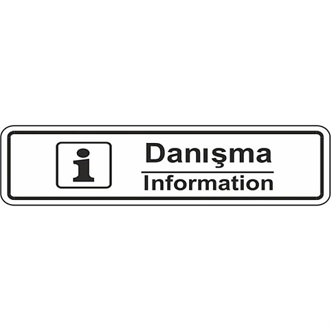 EKSTRAFİX 201 YÖNLENDİRME LEVHASI 7x24.5 DANIŞMA (İNFORMATİON)(YUL-106) - 1