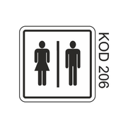 Ekstrafix 202 Yönlendirme Levhası 12X12 Bay-Bayan Wc (Yul-206) - EKSTRAFİX