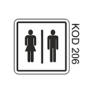 EKSTRAFİX 202 YÖNLENDİRME LEVHASI 12x12 BAY-BAYAN WC (YUL-206) - EKSTRAFİX