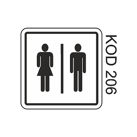 EKSTRAFİX 202 YÖNLENDİRME LEVHASI 12x12 BAY-BAYAN WC (YUL-206) - 1