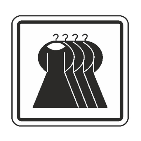 Ekstrafix 202 Yönlendirme Levhası 12X12 Vestiyer Bayan Yönlendirme Levhası (Yul-213) - 1