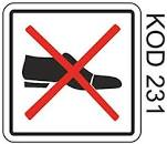 Ekstrafix 202 Yönlendirme Levhası 12X12 Ayakkabı İle Girilmez (Yul-231) - EKSTRAFİX