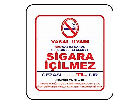 EKSTRAFİX 202 YÖNLENDİRME LEVHASI 12x12 SİGARA İÇİLMEZ (YUL-236) - 1