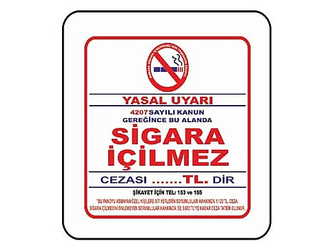 EKSTRAFİX 202 YÖNLENDİRME LEVHASI 12x12 SİGARA İÇİLMEZ (YUL-236) - 1