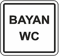 EKSTRAFİX 202 YÖNLENDİRME LEVHASI 12x12 BAYAN WC (YUL-249) - EKSTRAFİX