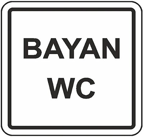 EKSTRAFİX 202 YÖNLENDİRME LEVHASI 12x12 BAYAN WC (YUL-249) - 1