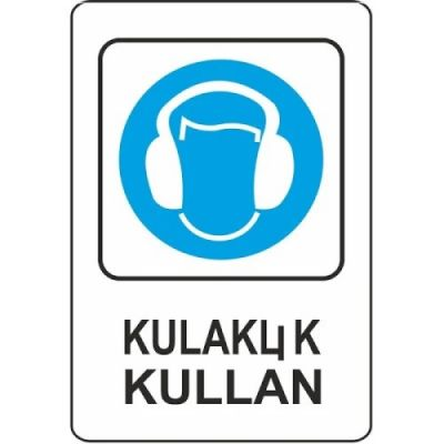 EKSTRAFİX 203 YÖNLENDİRME LEVHASI 16x24 KULAKLIK KULLAN (YUL-301)