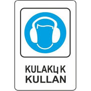 Ekstrafix 203 Yönlendirme Levhası 16X24 Kulaklık Kullan (Yul-301) - EKSTRAFİX