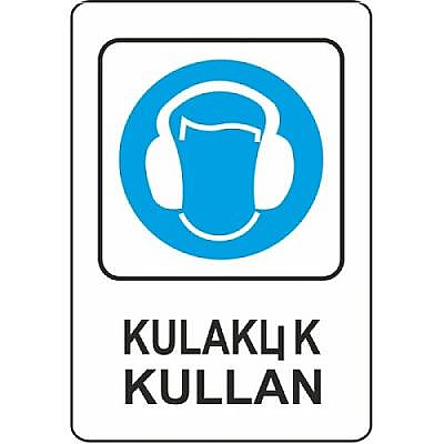EKSTRAFİX 203 YÖNLENDİRME LEVHASI 16x24 KULAKLIK KULLAN (YUL-301)