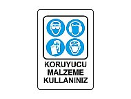 EKSTRAFİX 203 YÖNLENDİRME LEVHASI 16x24 KORUYUCU MALZEME KULLAN (YUL-304) - EKSTRAFİX