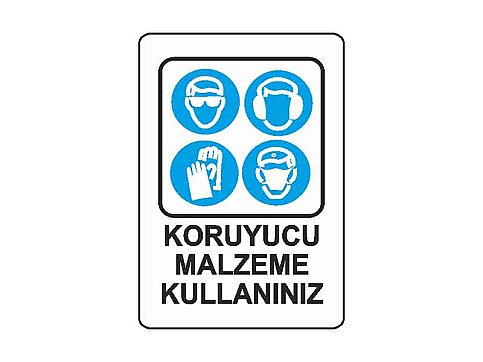 EKSTRAFİX 203 YÖNLENDİRME LEVHASI 16x24 KORUYUCU MALZEME KULLAN (YUL-304) - 1