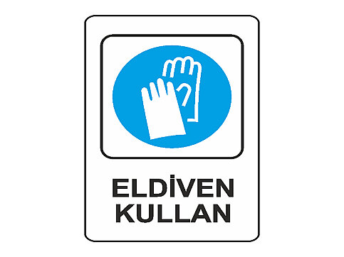 EKSTRAFİX 203 YÖNLENDİRME LEVHASI 16x24 ELDİVEN KULLAN (YUL-306) - 1