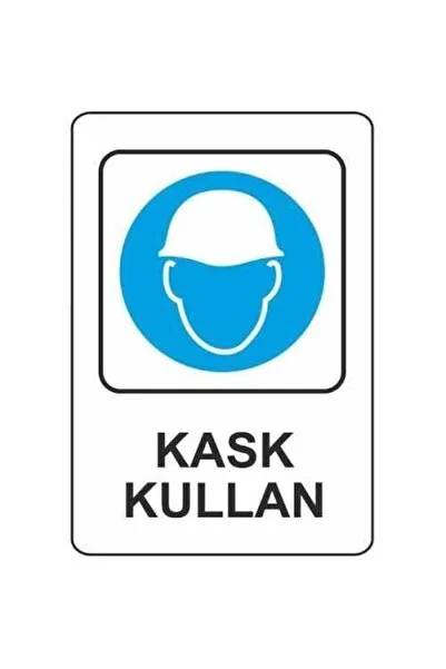 EKSTRAFİX 203 YÖNLENDİRME LEVHASI 16x24 KASK KULLAN (YUL-307)