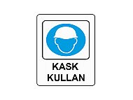 EKSTRAFİX 203 YÖNLENDİRME LEVHASI 16x24 KASK KULLAN (YUL-307) - EKSTRAFİX