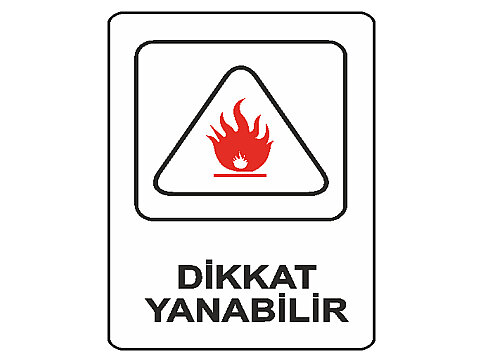 EKSTRAFİX 203 YÖNLENDİRME LEVHASI 16x24 DİKKAT YANABİLİR (YUL-313) - 1