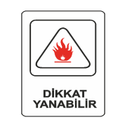 Ekstrafix 203 Yönlendirme Levhası 16X24 Dikkat Yanabilir (Yul-313) - EKSTRAFİX