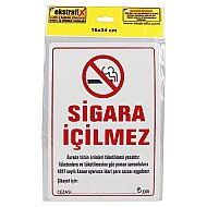 EKSTRAFİX 203 YÖNLENDİRME LEVHASI 16x24 SİGARA İÇİLMEZ (YUL-316) - EKSTRAFİX