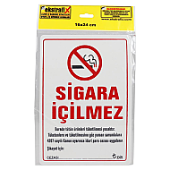 EKSTRAFİX 203 YÖNLENDİRME LEVHASI 16x24 SİGARA İÇİLMEZ (YUL-316) - EKSTRAFİX