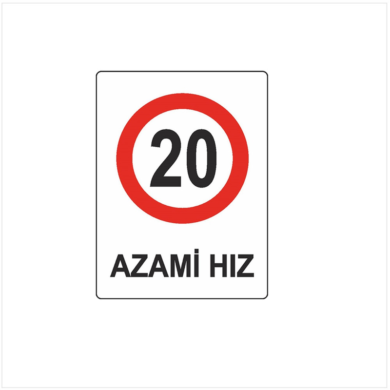 EKSTRAFİX 204 YÖNLENDİRME LEVHASI 25x35 AZAMİ HIZ (YUL-405)