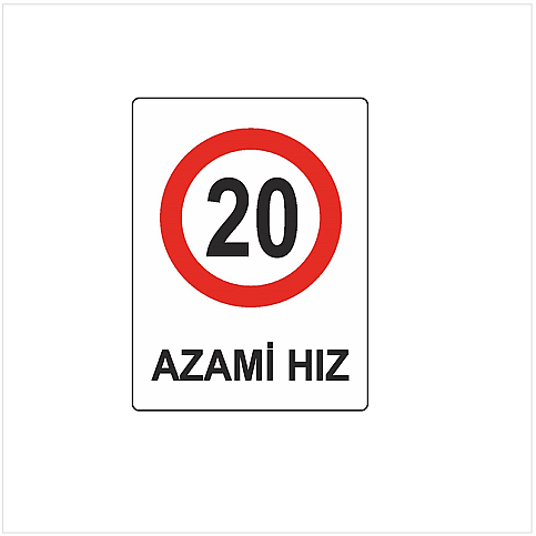EKSTRAFİX 204 YÖNLENDİRME LEVHASI 25x35 AZAMİ HIZ (YUL-405) - 1