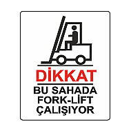 EKSTRAFİX 204 YÖNLENDİRME LEVHASI 25x35 DİKKAT BU SAHADA FOR (YUL-408) - EKSTRAFİX