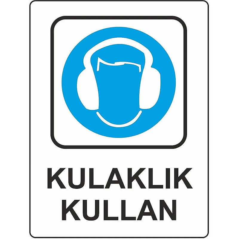 EKSTRAFİX 204 YÖNLENDİRME LEVHASI 25x35 KULAKLIK KULLAN (YUL-409)