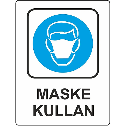 EKSTRAFİX 204 YÖNLENDİRME LEVHASI 25x35 MASKE KULLAN (YUL-410) - 1