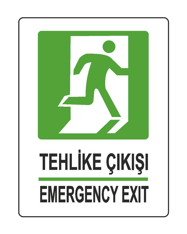 EKSTRAFİX 204 YÖNLENDİRME LEVHASI 25x35 TEHLİKE ÇIKIŞI (YUL-411)