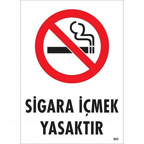 EKSTRAFİX 204 YÖNLENDİRME LEVHASI 25x35 SİGARA İÇİLMEZ (YUL-412) - 1