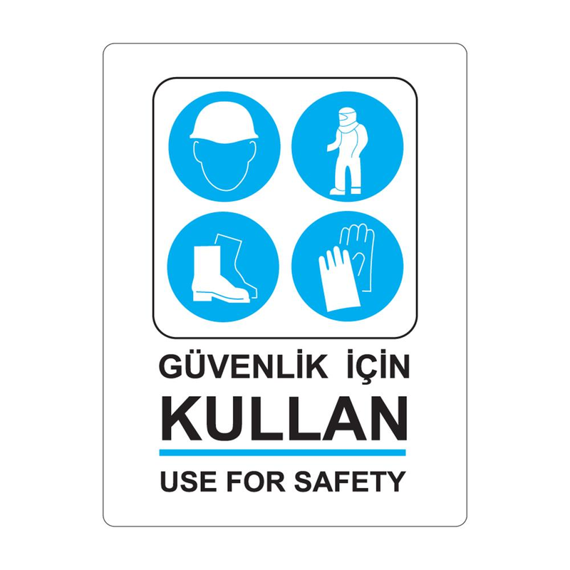 EKSTRAFİX 204 YÖNLENDİRME LEVHASI 25x35 GÜVENLİK İÇİN KULLAN (YUL-414)