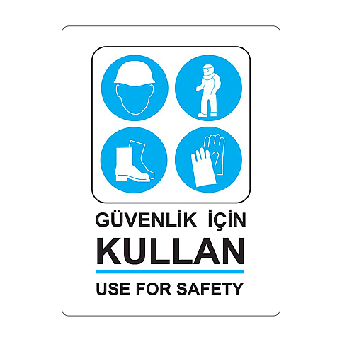 EKSTRAFİX 204 YÖNLENDİRME LEVHASI 25x35 GÜVENLİK İÇİN KULLAN (YUL-414) - 1