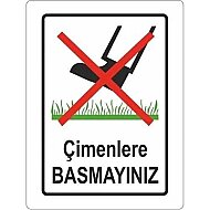 EKSTRAFİX 204 YÖNLENDİRME LEVHASI 25x35 ÇİMLERE BASMAYINIZ (YUL-419) - EKSTRAFİX