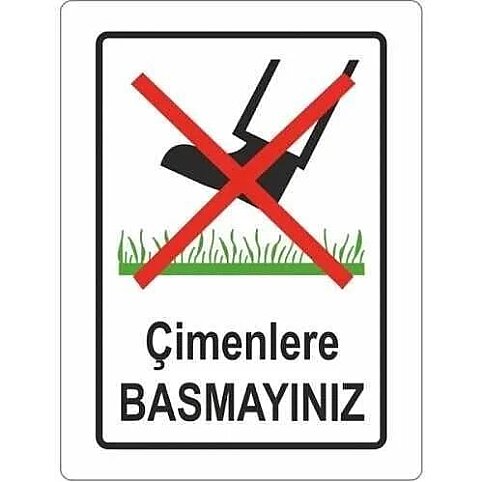 EKSTRAFİX 204 YÖNLENDİRME LEVHASI 25x35 ÇİMLERE BASMAYINIZ (YUL-419) - 1
