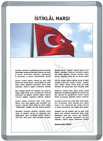 İNTER 825 ALÜMİNYUM ÇERÇEVE İSTİKLAL MARŞI 35x50 - 1