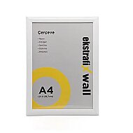 İNTER FİX-ÇB04 A4 PLASTİK ÇERÇEVE BEYAZ 25x35cm - İNTER OFİS